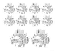 Springwillfly Mechanical Keyboard Switch Set TTC V2 10 Pieces Silent Linear Prelubricated with Dustproof Wall Compatible with Keycaps (White)