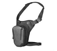 Springwillfly Men's Motorcycle Crossbody Bag Leg Bag with Reflective Logo and Two Pocket Design