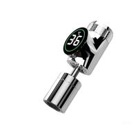 Springwillfly Real-Time Digital Temperature Faucet Adapter With Control And Rotation Function For 22mm Kitchen Faucet Threads(Silver)