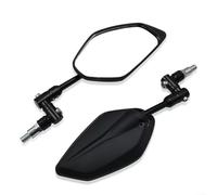 Springwillfly Rearview Mirror Assembly For Motorcycle With Forleaf Frame And 360 Degree Rotating Mirror Rod For 10mm Thread Use(Black)