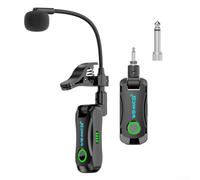 Springwillfly Rechargeable Wireless Saxophone Microphone System With 40M Range And 12Ms Low Latency For Saxophone And Trumpet