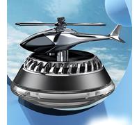 Springwillfly Rotating Solar Diffuser Air Purifier With Airplane Design For Cars And Desktops Provides Continuous Fragrance Using Sustainable Solar Panel Technology(gray Orange Blossom)
