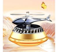 Springwillfly Rotating Solar Diffuser Air Purifier With Airplane Design For Cars And Desktops Provides Continuous Fragrance Using Sustainable Solar Panel Technology(gold Cologne)