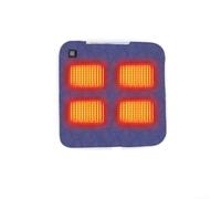 Springwillfly Smart 5V Heated Seat Pad Offering Four-Zone Heating Support for Back, Hips, and Thighs with Portable Design for Office, Garden, and Outdoor Use(Navy Blue 45x45cm)