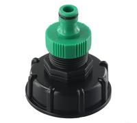 Springwillfly Tank Adapter S60x6 Coarse Thread With 1 Inch Female Tap For Water Butt Rain Garden Irrigation Black PP