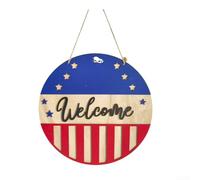 Springwillfly Welcome Bow Decor Constructed From Plywood Polyester And Linen For Use On Doors And Outdoor Garden Spaces All Year Round(A)