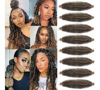 Springy Afro Twist 8 Packs Pre-Separated Marley Twist for Faux Locs Crochet Kinky Hair Synthetic Extensions, T27#, 24 Inch