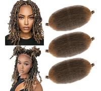 Springy Afro Twist Hair 16 inch 3Packs Pre Fluffed Marley Twist Braiding Hair Spring Twist Hair Wrapping Hair for Soft Locs Hair Extensions (4/27, 16 inch(3Packs))