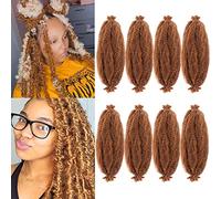 Springy Afro Twist Hair Pre-Separated Spring Twist for Faux Locs Marley Crochet Braiding Hair Extensions (M27#, 16 Inch (Pack of 8))
