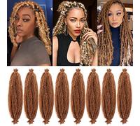 Springy Afro Twist Hair Pre-Separated Spring Twist for Faux Locs Marley Crochet Braiding Hair Extensions (M27#, 24 Inch (Pack of 8))