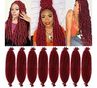 Springy Afro Twist Hair Pre-Separated Spring Twist for Faux Locs Marley Crochet Braiding Hair Extensions (Mbug#, 24 Inch (Pack of 8))