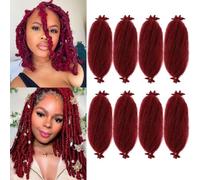 Springy Afro Twist Hair Pre-Separated Spring Twist for Faux Locs Marley Crochet Braiding Hair Extensions (Mbug#, 16 Inch (Pack of 8))