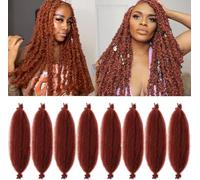 Springy Afro Twist Hair Pre-Separated Spring Twist for Faux Locs Marley Crochet Braiding Hair Extensions (M350#, 24 Inch (Pack of 8))