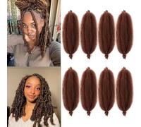 Springy Afro Twist Hair Pre-Separated Spring Twist for Faux Locs Marley Crochet Braiding Hair Extensions (M30#, 16 Inch (Pack of 8))