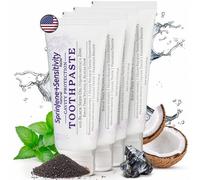SprinJene Natural Sensitivity Relief, Fluoride Toothpaste for Sensitive Teeth | Natural Toothpaste for Protection Against Caries | Pack of 4