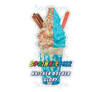 Sprinkle Fizz KBG Whippy Ice Cream Sticker - 16cm high Knickerbocker Glory die cut vinyl decal