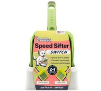 Sprinkle & Sweep: Speed Sifter Switch - Cat Litter Scooper, 2-in-1 Design: Speedy & Fine Modes, Washable Base Stand, Heavy Duty Pet Waste Removal Tool