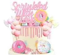 Sprinkled with Love Cake Topper Welcome Baby Cake Decor Donuts Sweets for Donuts Baby Shower Gender Reveal Party Decorations Supplies