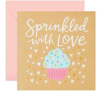 Sprinkled With Love Thinking of You Card, Get Well, Thank You, Just Because, Blank Inside with Envelope