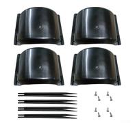 Sprinkler Guards, 4 Pcs Sprinkler Head Protector for Irrigation on Lawns, Controls Water Flow Direction, Reduces Overspray Waste, Shields Vehicles from for SPLASH Damage in Garden Yard(Black)