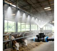 Sprinkler Irrigation Kits Sprinkler Irrigation Kit for Livestock Cooling, Expandable Water Sprinklers System with 3-Way Mister, Fit Barns/Horse Stalls/Cattle Sheds(2pcs,10m(32.8ft))