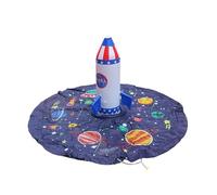 Sprinkler Pool, Splash Pad, Inflatable Splash Pad, Non-Slip Outdoor Sprinkler, Rocket Ship, Children's Water Sprinkler, for Girls, Children