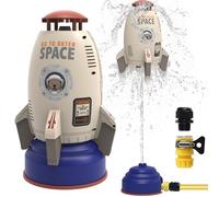 Sprinkler Rocket Launcher Toys for Kids - Outdoor Water Toys Water Splash Rocket, Summer Garden Lawns Water Toys Spray 360-Degree Rotation for Boys and Girls 3-12 Year Old Holiday Birthday Gifts