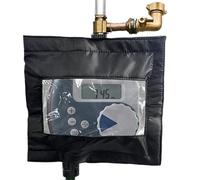 Sprinkler Timer Cover, Hose Faucet Timer Protector with Clear Front Window, UV Protection Oxford Cloth Outdoor Irrigation Device Control Panel Shield for Garden Lawn Yard Patio Greenhouse Outside