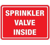Sprinkler Value Inside 12X8 Inches Metal Aluminum Signs, Weather Resistant, Weatherproof, Indoor Or Outdoor
