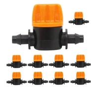 Sprinkler Valve, Pack of 10 Drip Irrigation Valve Accessories, Water Control Shut-off Aids, Drip Protection for Home, Garage, Garden, Outdoor, Greenhouse, Garden Area