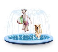 Sprinklers Pad for Kids & Dogs,170cm Large Non-Slip Splash Pad Spray Mat Paddling Pools,Summer Outdoor Garden Water Play Swimming Bathing Pool for Boys & Girls & Pet