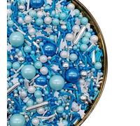 Sprinkles Blue Silver White edible pearls 120g/ 4.2oz, mix Cake sprinkles for cake decorating Jimmies Cupcake Manvscakes Traditional Christmas Metallic Confetti Thanksgiving Autumn Holiday