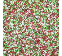 Sprinkles By Post. Christmas cupcake sprinkles mix (50g). Red, white and green edible cake decorations for festive home baking. Xmas themed party cookie toppers.