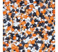 Sprinkles By Post. Halloween cupcake sprinkles mix (50g). Orange, white and black edible Birthday cake decorations for home baking. Trick or Treat themed kids party cookie toppers.