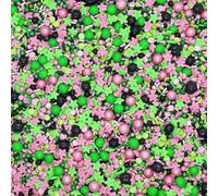 Sprinkles By Post. Wicked cupcake sprinkles mix (50g). Pink, green and black edible Birthday cake decorations for baking. Good witch, bad witch themed kids party cookie toppers.