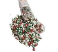 Sprinkles | Christmas sprinkles Cake sprinkles jimmies Cookie 4.2 ounce Bulk Red and Green Confetti Sprinkles - for Cookie Decorating -Jimmies for Gingerbread Cookies, Baking, Cupcakes (ball mix)