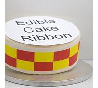Sprinkles & Toppers Ltd Fire Engine Themed Edible Icing Cake Ribbon/Side Strips