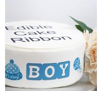 Sprinkles & Toppers Ltd It's A Boy Edible Icing Cake Ribbon / Side Strips