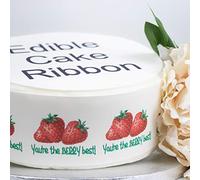Sprinkles & Toppers Ltd You're The Berry Best! Edible Icing Cake Ribbon / Side Strips