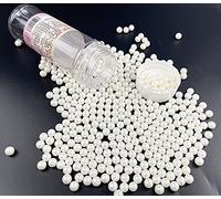 Sprinkles White Pearl Sugar Candy 7mm 120g/ 4.2oz Baking Edible Cake Decorations Cupcake Toppers Cookie Decorating Ice Cream Toppings Celebrations Shaker Jar Wedding Shower Party Christmas Supplies