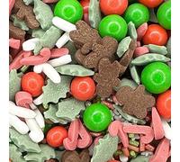 Sprinkletti - 100g Christmas Sprinkles for Cakes - Jingle - Xmas Cake Topper Sprinkles - Edible Christmas Cake Decorations UK - Festive Mix for Cupcake Xmas Baking