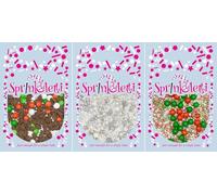 Sprinkletti - Bundle - Christmas Party Edible Cake Topper Sprinkles Cupcake Decorations - Gingerbread, Snowy Night, Merry Berry - 30g of Each! Festive Sprinkle Mixes