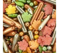 Sprinkletti - Halloween Autumn Glow 100g Cake Topper Sprinkles - Edible Cake Decorations - Seasonal Mix For Halloween & Autumn Themed Cakes & Bakes