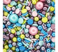 Sprinkletti - Party - 100g Cake Topper Sprinkles - Shimmer Confetti, Balls & Strands - Edible Cake Decorations - Birthday Cake Sprinkles