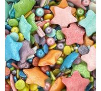 Sprinkletti - Rainbow - 100g Cake Topper Sprinkles - Shimmer Stars and Rainbows, Confetti, Balls & Strands - Edible Cake Decorations - Birthday Cake Sprinkles