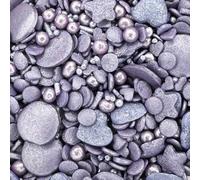 Sprinkletti - Violet - 30g Cake Topper Sprinkles - Shimmer Confetti, Flowers, Stars, Balls & Strands - Edible Cake Decorations - Birthday Cake Sprinkles