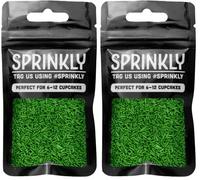 SPRINKLY - Matt Sugar Strands - Dark Green - 30g (Pack of 2)