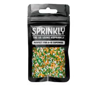SPRINKLY - Matt Sugar Strands - Orange, White & Dark Green - 30g