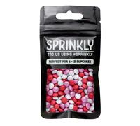 SPRINKLY - Mini Chocolate Beans - Pink, White & Red (Valentines) - 30g