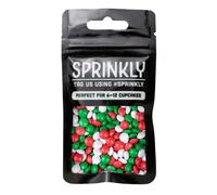 SPRINKLY - Mini Chocolate Beans - Red, White & Green (Christmas) - 30g